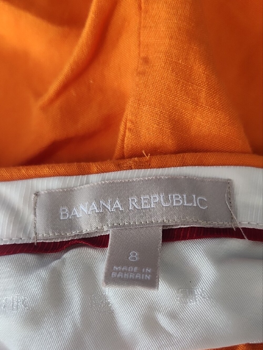 Banana Republic Linen Wide-Leg Trousers in Bright Orange - Picture 8 of 8